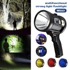 Super Bright 200000 High Lumens Spotlight LED Rechargeable Handheld Flashlight
