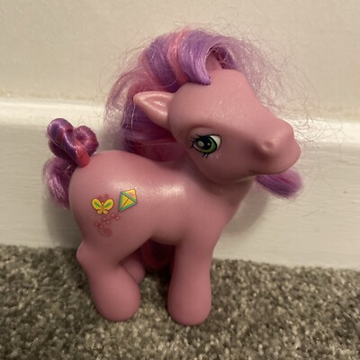 MY LITTLE PONY SKYWISHES G3 PINK PURPLE HAIR BUTTERFLY KITE 2002 Vintage Bb5c