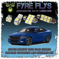 White LED interior lights package kit for 2011-15 Charger 11 pcs 5050 series SMD
