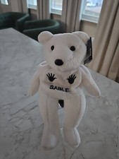 WWF Sable Beanie Attitude Bears Hands Down The Winner White Plush