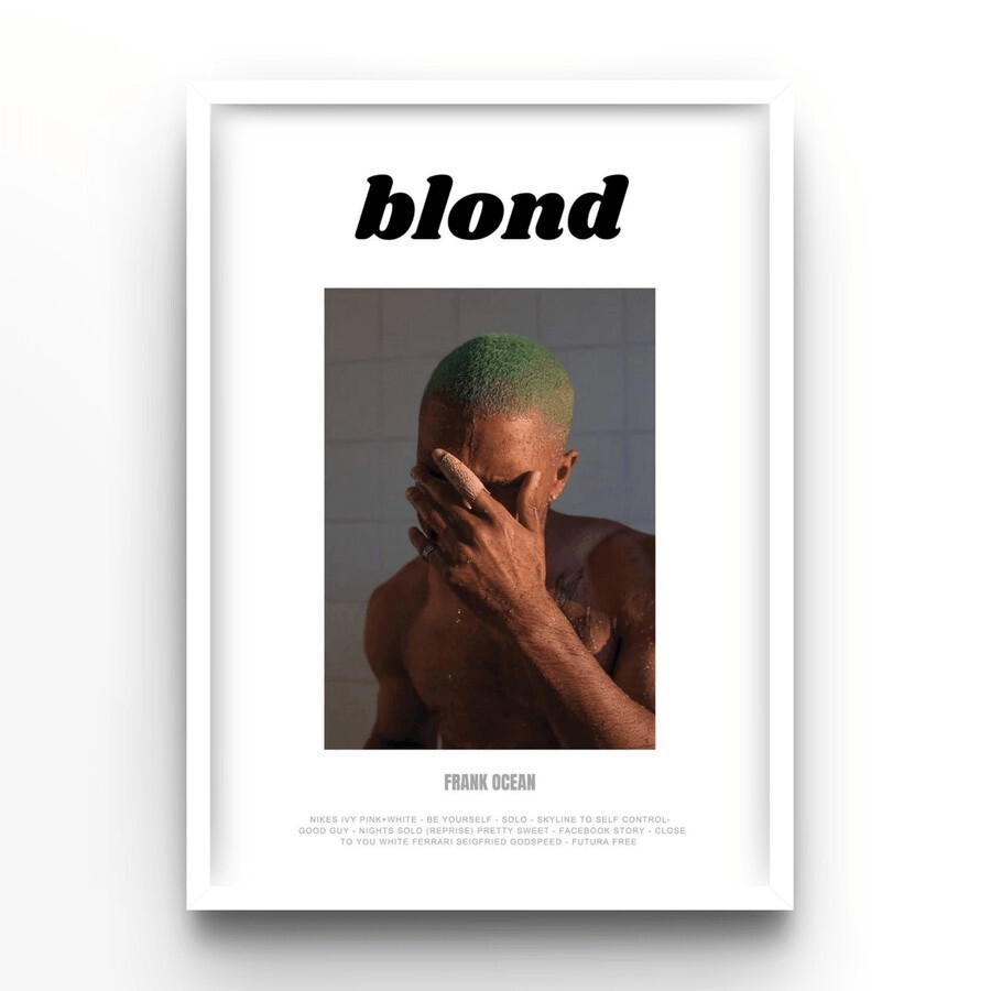 Frank Ocean Blond, Kopoo Frank Ocean Poster No Frame, Frank Ocean 'Blond' Poster