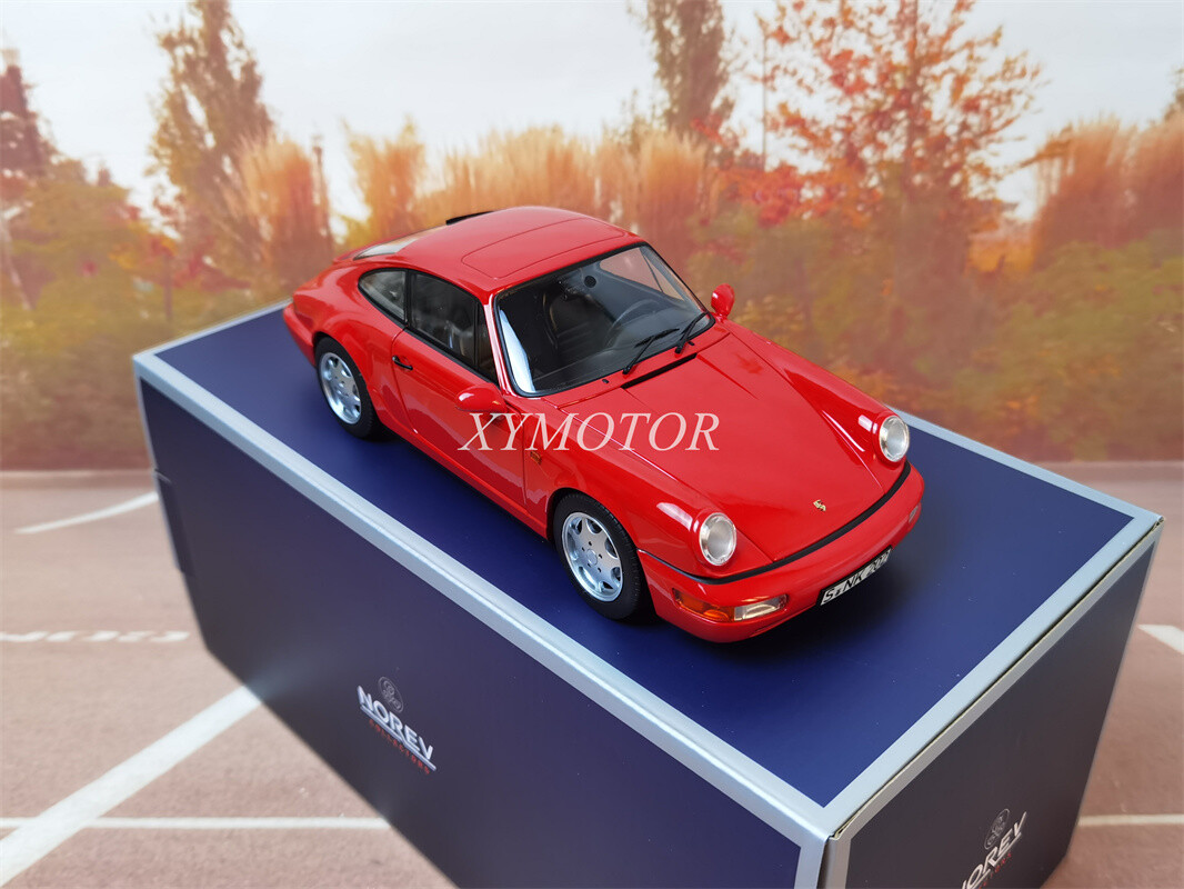 Norev 1:18 Porsche 911 Carrera 2 1990 Diecast Model Car Red Toy