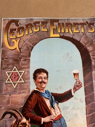 New York Brewery Canvas Advertisment Art Print Beer Vintage George Ehret’s 1890 - Picture 5 of 5