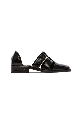 Freda Salvador Black Patent Leather Derby Shoes TEMI SHEARLING PENNY LOAFER MULE – FREDA SALVADOR main image 4