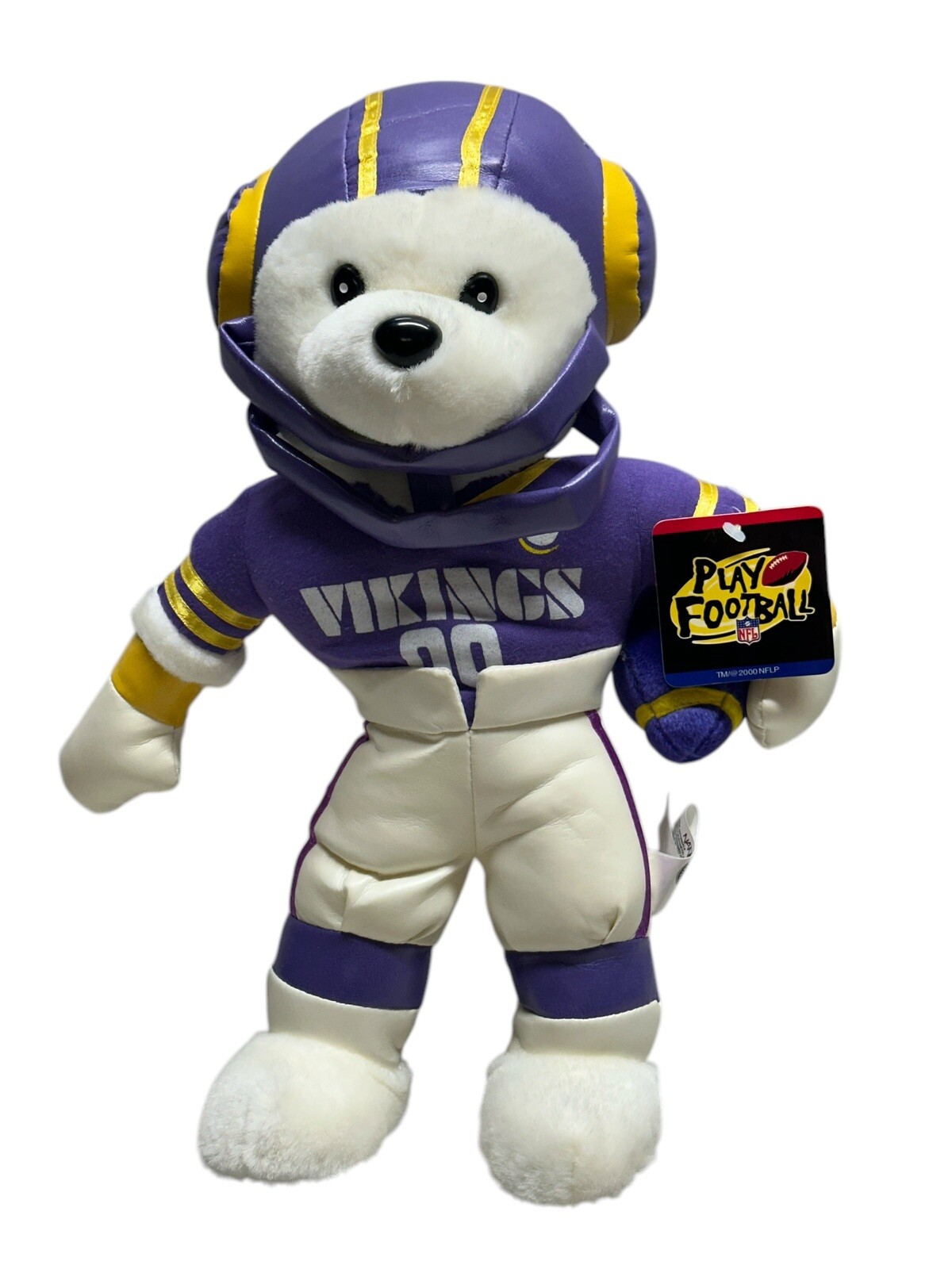 2000 Play Football NFL Minnesota Vikings Licensed Bear Plush New