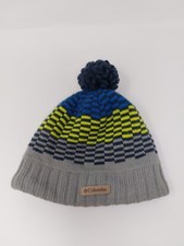 Columbia Sportswear Knit Fleece Lined Youth Beanie Hat Cap Top Pom