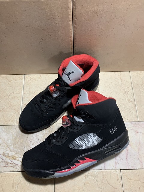 Jordan 5 Retro x Supreme Black 