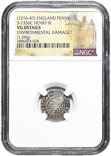 Medieval England. Henry III. 1216-1247AD. Short Cross, Silver Penny. NGC VG.