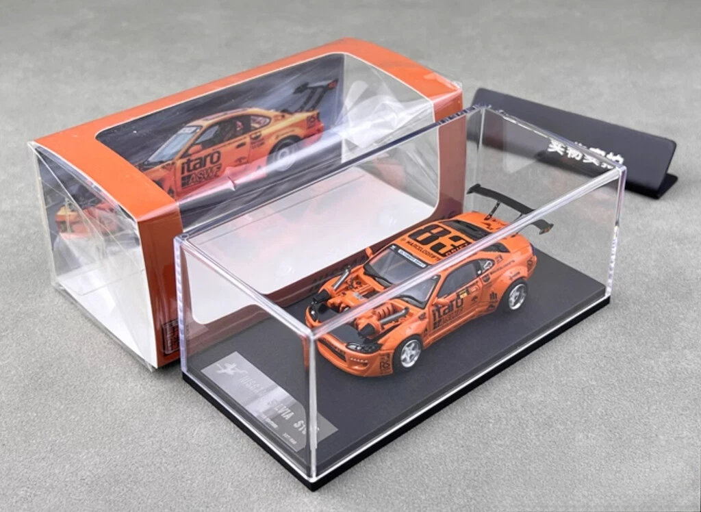 1:64 YS JDM Orange Silvia S15 4.0 V8 Racing Diecast Metal Car Model