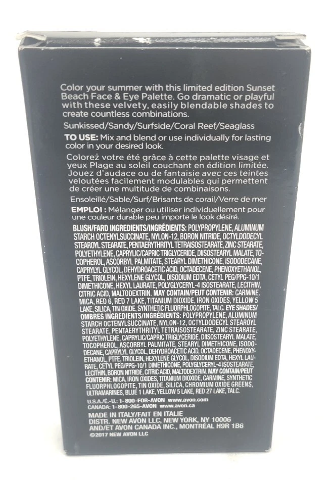 Avon True Color Sunset Beach Face & Eye Palette 3.6 g 0.15 oz New Old Stock NIB - Image 2 of 2