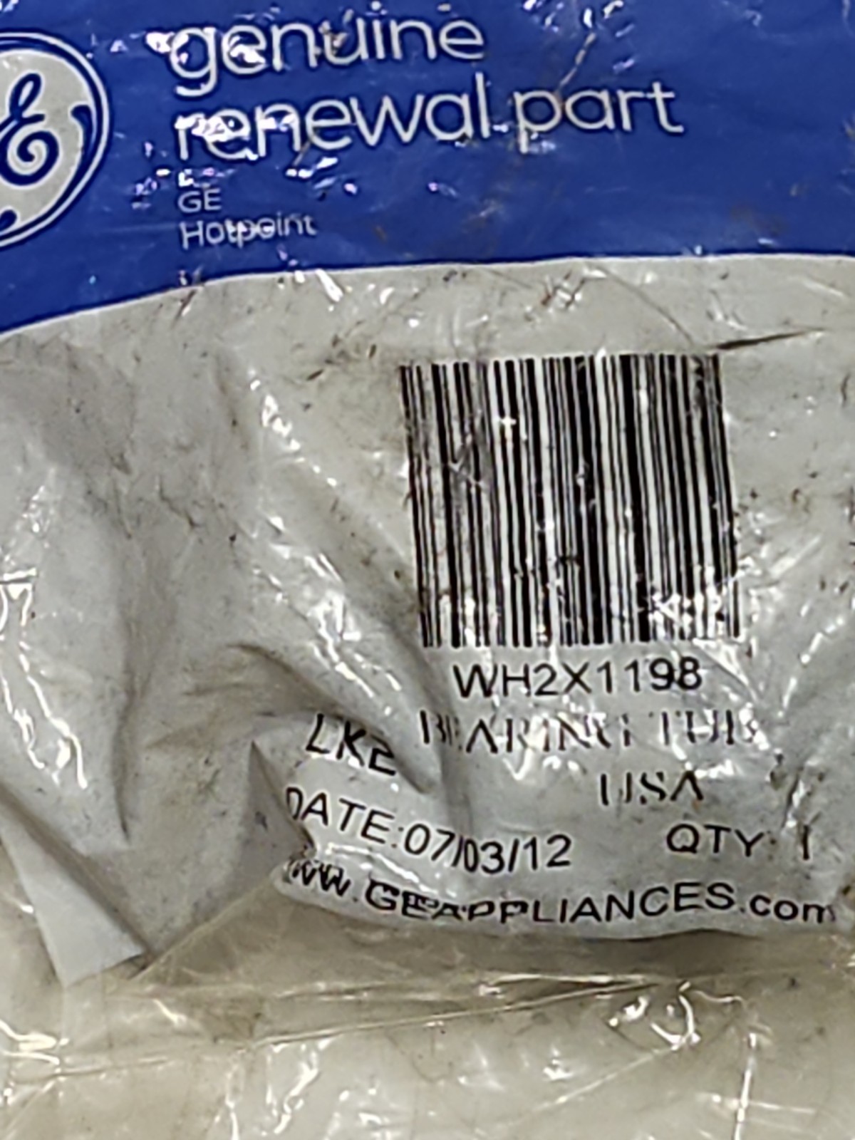  GE WH2X1198 Washer Machine Tub Bearing New Oem Free Shipping  - Thumbnail 3