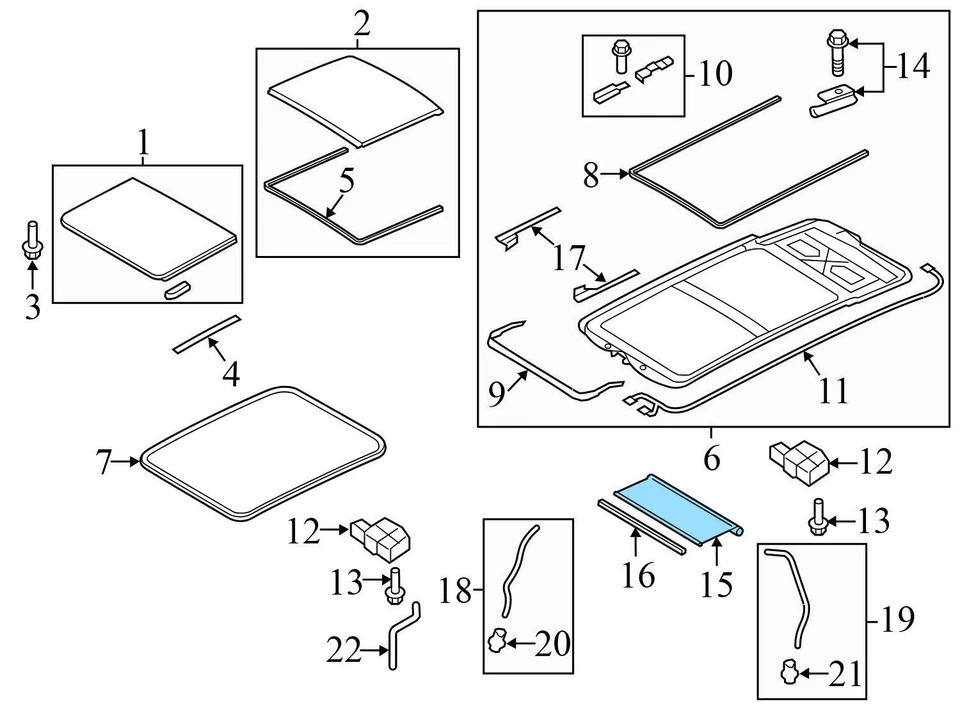AUDI A4 ALLROAD 2013-2016 2,0 L - techo corredizo trasero retráctil/techo corredizo parasol Foto 3 de 4