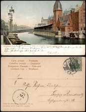 Hamburg Die von der Stadt zum Feihafen führende Junfernbrücke 1909