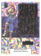 2021-22 Panini Contenders #14 Moses Moody 2021 Draft Class Contenders Green Ice