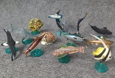 lot 12 Kaiyodo Aquatales Flying Fish Squid Albatross Shark Tuna Fin Whale fgiure
