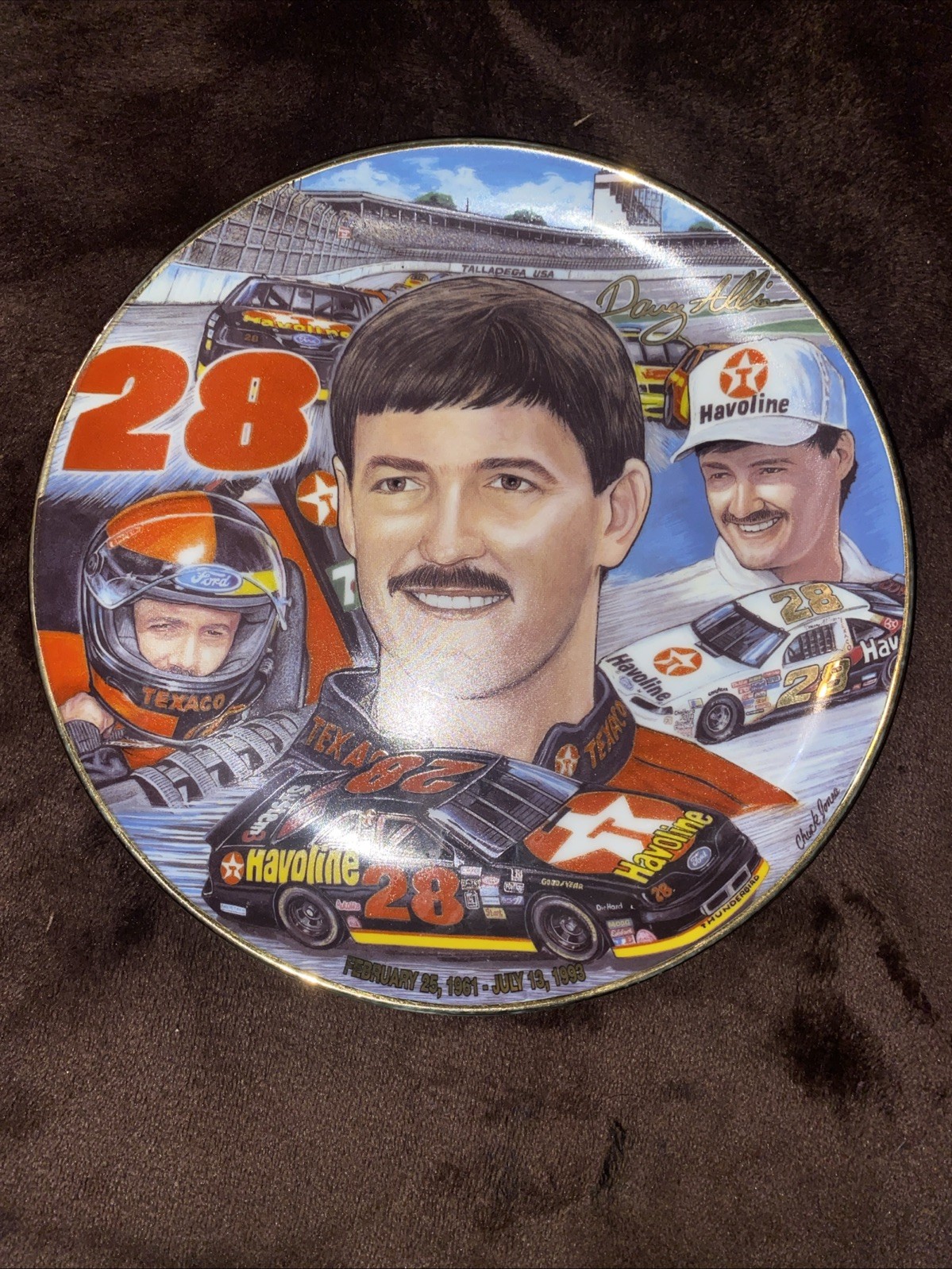 Davey Allison "A Racing Hero Remembered" Motorsport Collector Plate Series A7