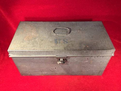 RARE CIVIL WAR ERA "US" MARKED TIN DOCUMENTS BOX