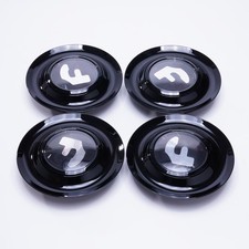 4pcs Forgiato Silver Black Floating Center Caps Xl Rim Hubcap Emblem 4pcs Forgiato Silver Black Floating Center Caps Xl Rim Hubcap Emblem