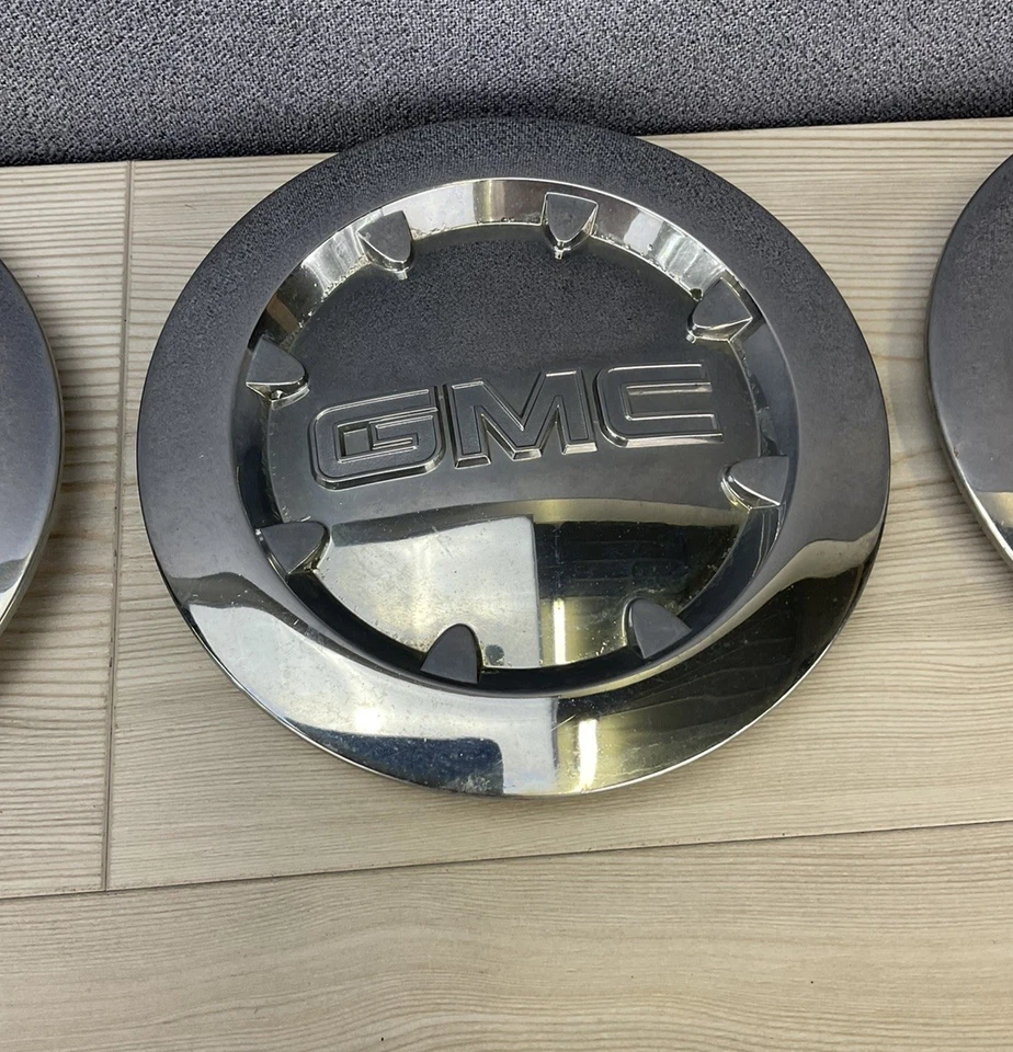 ⭐️Juego de 4 tapacubos centrales cromados GMC Sierra 1500 Denali Yukon XL 2007-2013 Foto 4 de 4