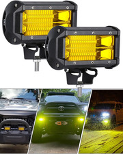 Yellow Fog Lights 5 Inch 72w Led Light Bar Off Road Amber Driving Lights For Yellow Fog Lights 5 Inch 72w Led Light Bar Off Road Amber Driving Lights For