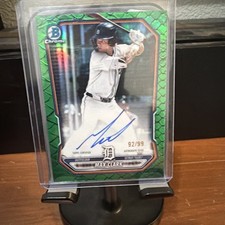 Max Clark Bowman Chrome 2026 Green Refractor /99 Auto