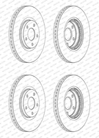 2X Ferodo 320Mm Bremsscheiben BelÜFtet Passend FüR Nissan Juke NT400 Qashqai REN