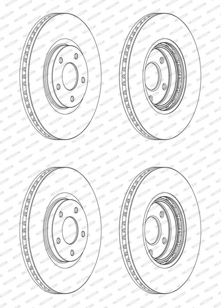2X Ferodo 320Mm Bremsscheiben BelÜFtet Passend FüR Nissan Juke NT400 Qashqai REN-image