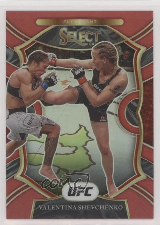 2021 Panini Select UFC Concourse Red Prizm 59/99 Valentina Shevchenko #33 pe8