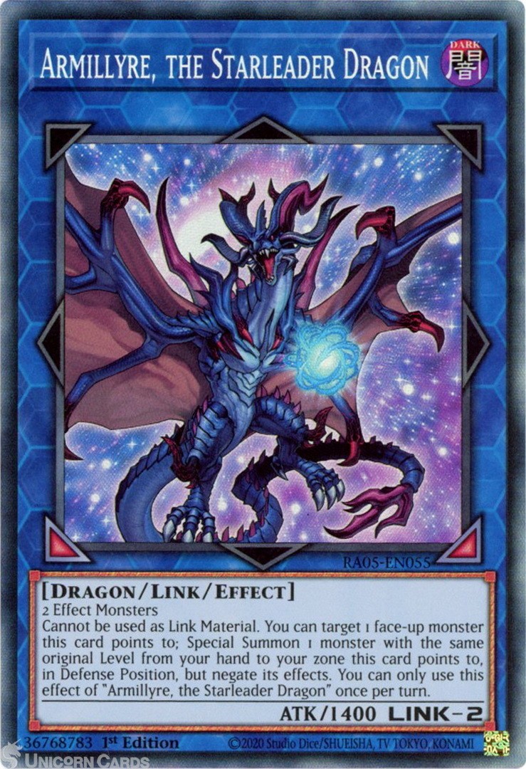 RA05-EN055 Armillyre, the Starleader Dragon : Collector's Rare 1st Edition Mint
