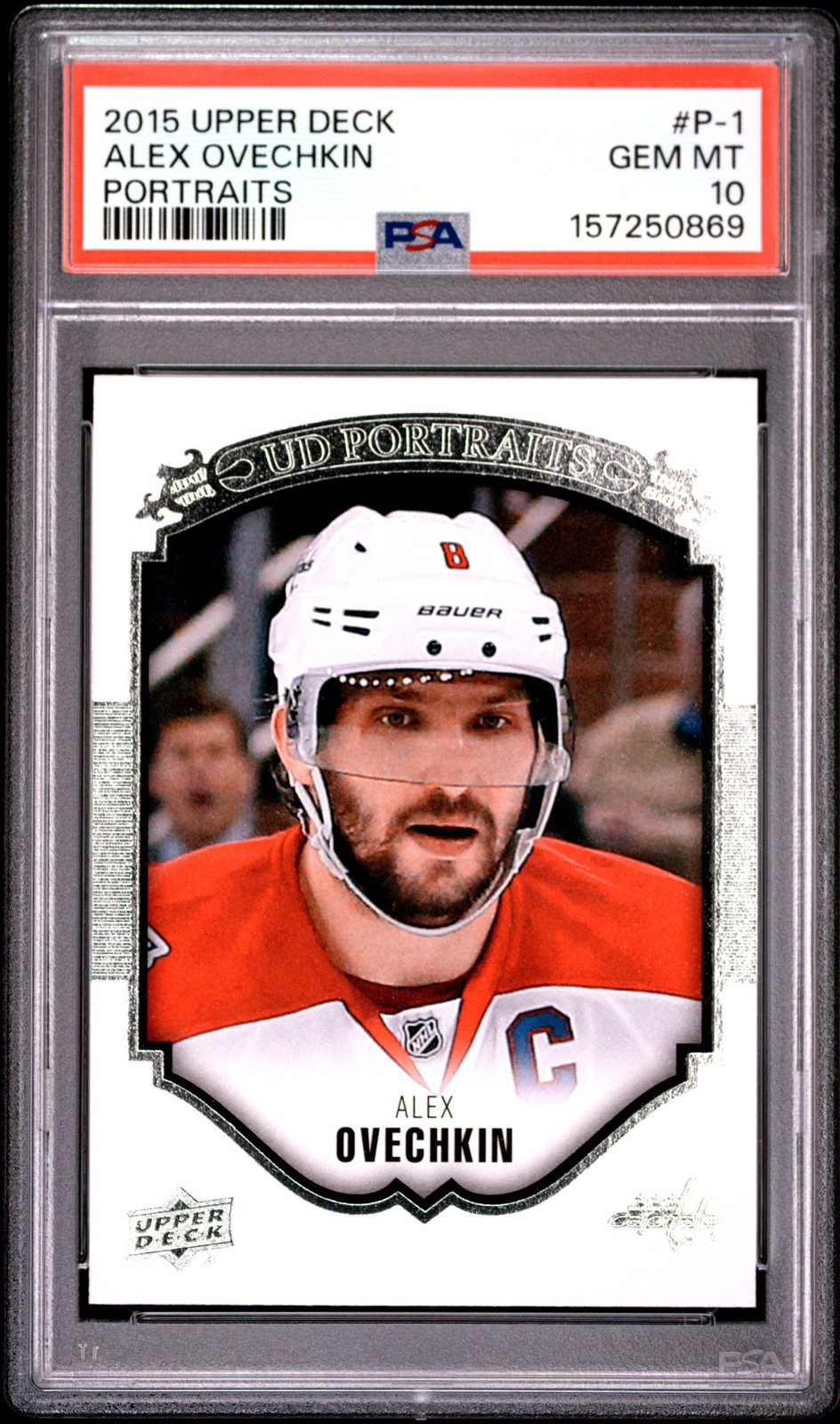 2015 UPPER DECK UD PORTRAITS #P-1 ALEX OVECHKIN PSA 10