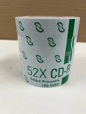 100 Dis Sonik 52X CD-R Inject Printable