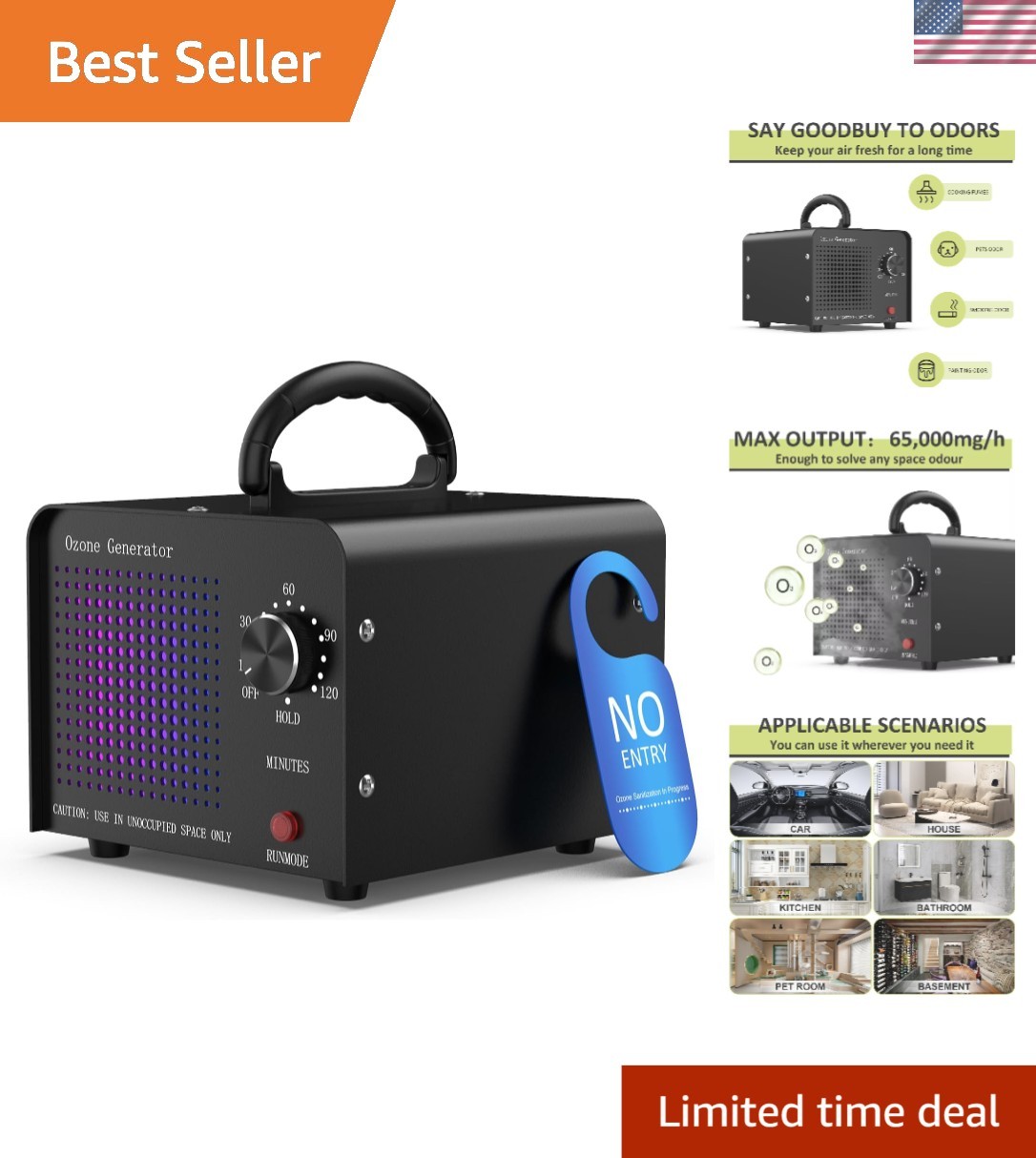 For Home And Car Odor Removal Black