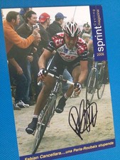 cycling paris roubaix cyclisme 2006  fabian cancellara signe