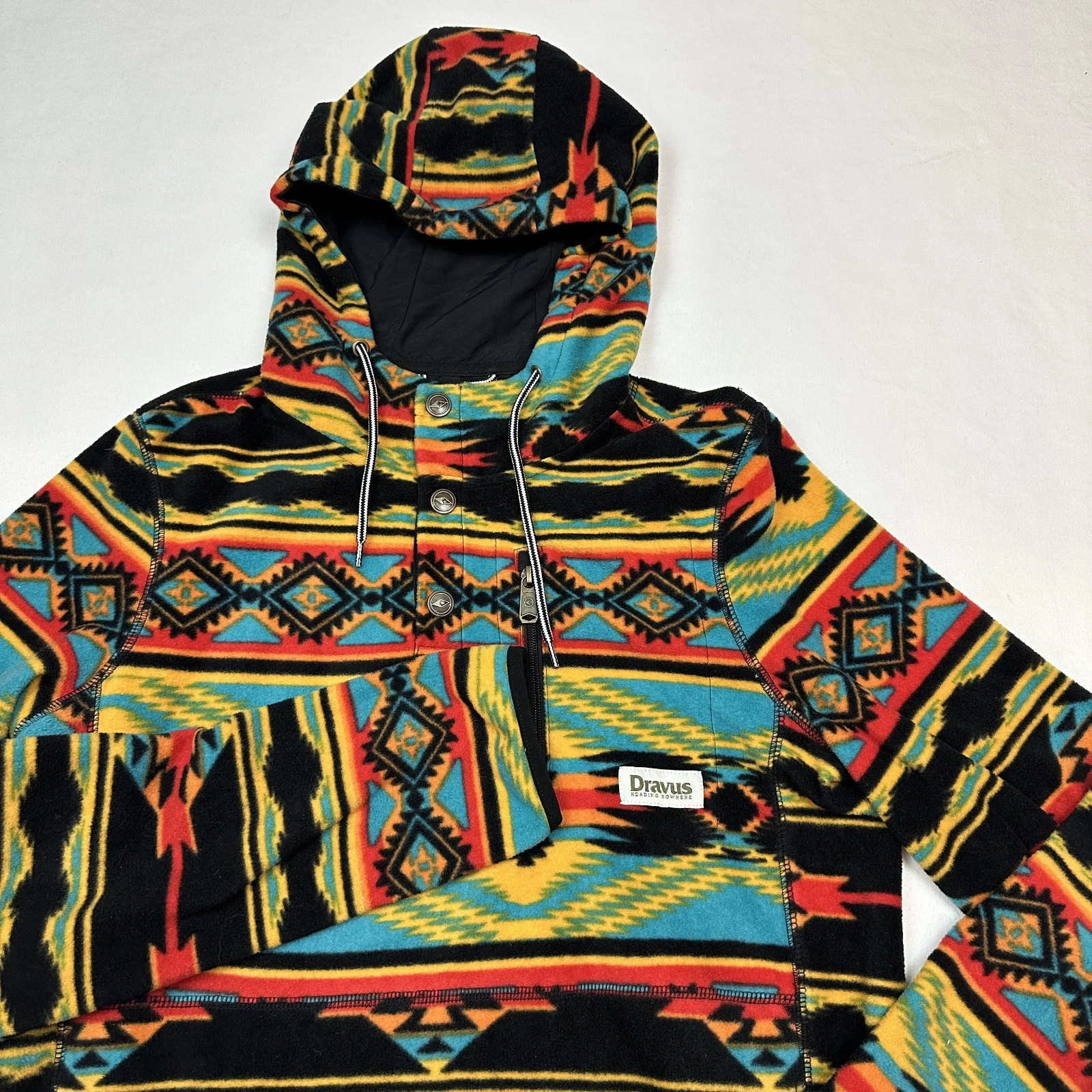 Dravus Jacket Mens Medium Fleece Sourthwestern Quarter Snap