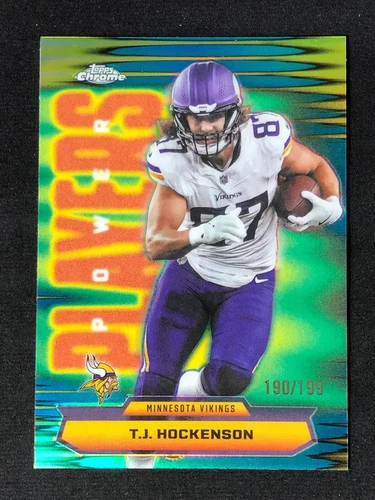 2025 Topps Chrome - Power Players Aqua Refractor #PP-36 T.J. Hockenson /199 YT92
