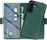 HandyhüLle FüR Samsung Galaxy A17 2 In 1 PU Leder Wallet Magnetisch GrüN Flip