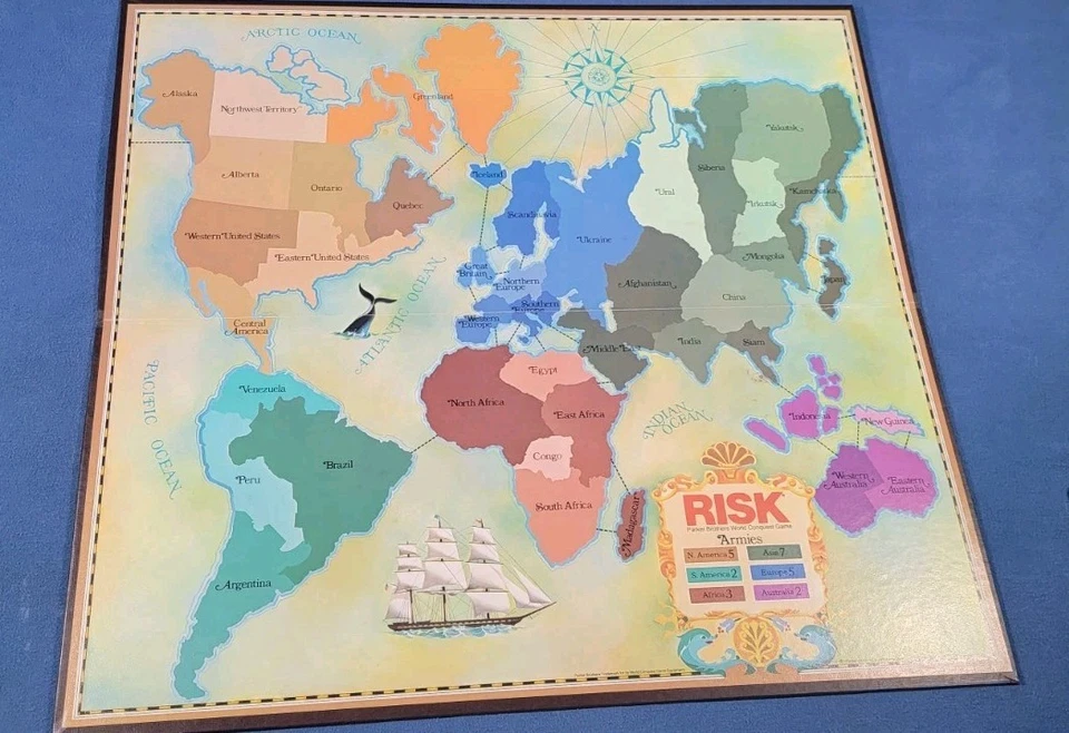 Juego de mesa Risk clásico Parker Brothers años 80 mayormente completo con piezas y cartas Foto 2 de 4