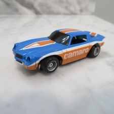 Vintage TYCO 1979 Chevy CAMARO Blue  Orange Slot Car RUNS WD12-799 