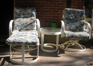 metal lawn chair set
