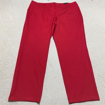 NWT Studio by Torrid Womens 22 Dress Pants Red Straight Office Business New