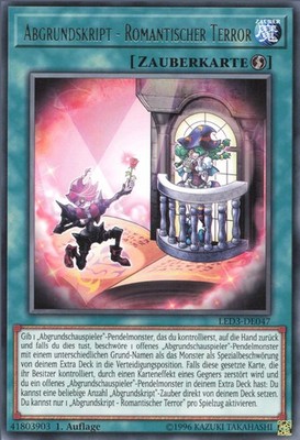 YuGiOh Abgrundskript - Romantischer Terror LED3-DE047 Rare NM 1st