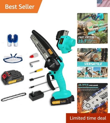 Cordless Mini Chainsaw with Safety Gear - Ideal for All Your Pruning Tasks