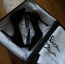 Alice  Olivia Black Rhinestone-Bow Stiletto Heels BRAND NEW includes box 
