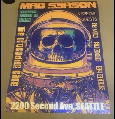 Mad Season Concert Poster (18'' X 24'') *LIMITED EDITION* of 250