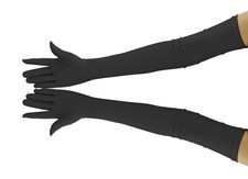 Adult Over Elbow 20.1" Stretch Long Spandex Opera Gloves Black,Large