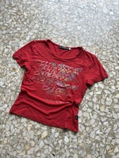 Y2k Vintage Dolce Gabbana Rot Damen Shirt Log...