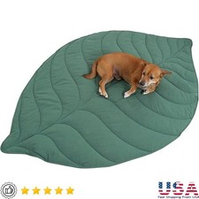 Leaf Shaped Dog Blanket Cotton Extra Large Machine Washable Pet Mat Cozy Bed New