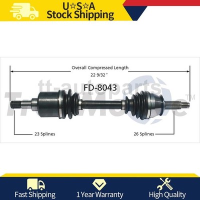 Front Driver Left CV Axle Joint For Mercury Lynx 1987 1986 1985 1984 1983
