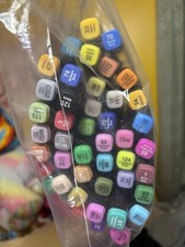 Multicolor Dual Tip Alcohol Markers Set with Numbered Color Caps 42 markers