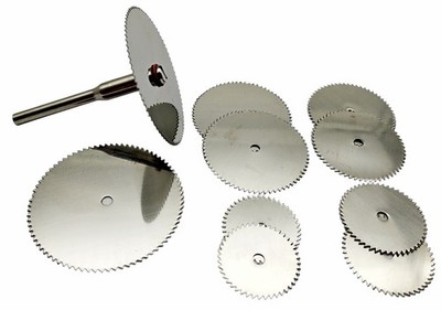 10x Mini Sägeplatt Ø16-32mm + Dorn f Multifunktionswerkzeug,Dremel,Akkuschrauber
